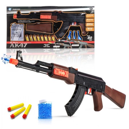 كلاشن AK47 3×1 طلقات بلاستيكية - جل - نيرف تمشيط يدوي